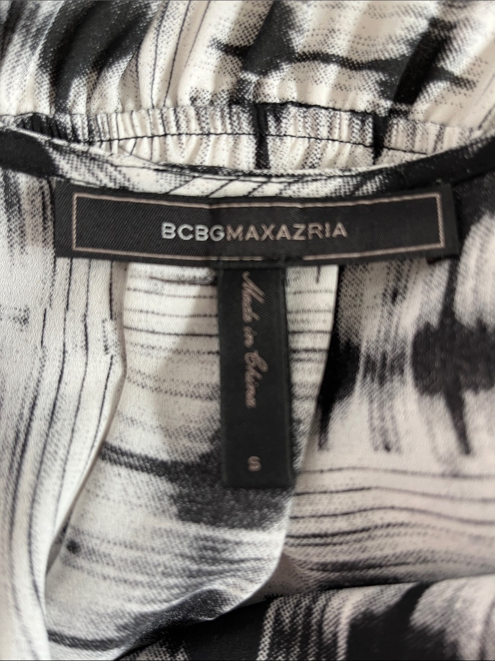 BCBGMaxAzria Black and White Knee Length Dress Size S - Picture 7 of 12